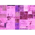 thumbnail image 1 of Ahgly Company Indoor Rectangle Patchwork Pink Transitional Area Rugs, 7' x 9', 1 of 4