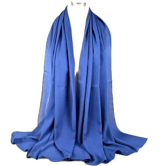 Coofit Women Scarf Solid Color Chiffon Extra Large Long Elegant Head Scarf Shawl Wrap