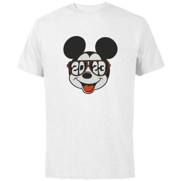 Disney Mickey Mouse Class of 2023 Graduation Sunglasses - Short Sleeve Cotton T-Shirt for Adults - Customized-White