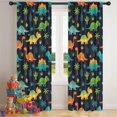 thumbnail image 5 of Blackout Kids Curtains,Dark Dinosaur Cactus Pattern Childrens Insulated Curtains Set Of 2,Bedroom Essentials,Toddler Room Decor 42"x84", 5 of 5