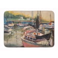 thumbnail image 1 of Carolines Treasures JMK1032RUG Black Sails Sailboat Machine Washable Memory Foam Mat, 1 of 4