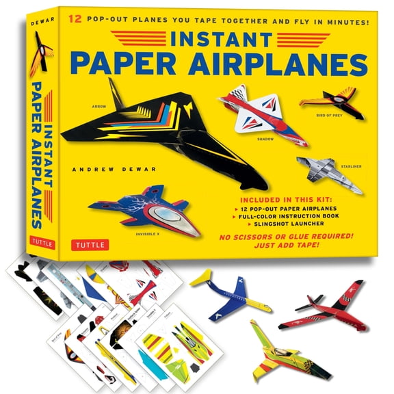 Pre-Owned Instant Paper Airplanes for Kids: Pop-out You Tape Together and Fly in Seconds! (Paperback 9780804851077) by Andrew Dewar