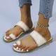 thumbnail image 1 of MKLEKYY Sandalias para Mujer, Sandalias Informales de Verano Con Punta Abierta, Lisas, Planas, Suaves y Transpirables, 1 of 4