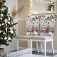 thumbnail image 3 of Christmas Truck Chair Covers Set of 1 Xmas Cute Snowman Tree Balls Gifts Winter Snowflakes Grey Chair Back Covers Stretch Removable Washable Slipcovers Protector for Dining Room Kitchen Party Decor, 3 of 5