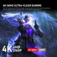 thumbnail image 7 of Gawfolk 27 Inch 4K 160Hz IPS Gaming Monitor, AMD FreeSync Premium, 120% sRGB, HDMI 2.1/DP 1.4, Height Adjustable Stand, 7 of 7
