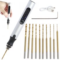 ZEPARO Mini Drill Pen Cordless Electric Grinding Pen with 10 Drill Bits Rechargeable Carving Tool 3 Speed Electric Engraving Tool for Jewelry Wood Ceramics Shells Plastic Leather Stone