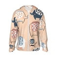 thumbnail image 2 of Uemuo Cute Ink Drawn Elephants Pattern Women's Full Zip UPF 50+ Sun Protection Hoodie Jacket Long Sleeve Sun Shirt Hiking Outdoor Performance with Pockets-, 2 of 9