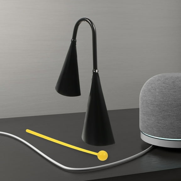 OUNONA Metal Double Cowbells with Wood Hammer Durable Black Musical Instrument