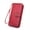 Red, variant on RFID Blocking Leather Wallet Brown Ladies Compact Card Organizer Purse with Zipper Pocket Travel Wristlet