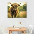 thumbnail image 2 of Orinice  Photo Farm Livestock Animal Highland Cow Calf Scotland Large Art Print Poster Wall Decor   20x16in, 2 of 6