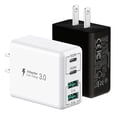 thumbnail image 1 of [Cargador] [USB C] [Cargador de pared] PD+QC de 40 W y 4 puertos [paquete de 2], 1 of 7