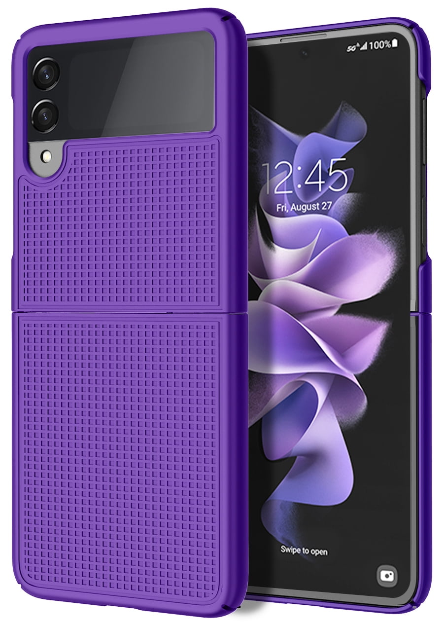 Case For Galaxy Z Flip 3 5g Nakedcellphone Slim Hard Shell Protector Cover Anti Fingerprint Grid Texture For Samsung Z Flip3 Phone Sm F711 21 Purple Walmart Com Case For Galaxy Z Flip 3 5g Nakedcellphone Slim Hard Shell Protector Cover Anti Fingerprint Grid Texture For Samsung Z Flip3 Phone Sm F711 21 Purple Walmart Com