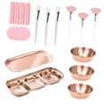 thumbnail image 3 of Kit de 23 esponjas para esteticista, cuencos profesionales para mezclar mascarillas faciales. Oro rosa, 3 of 7