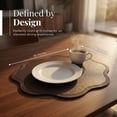 thumbnail image 7 of Unique Bargains Set of 6 Faux Leather Placemats for Kitchen Table Decor Brown 15"x15", 7 of 7