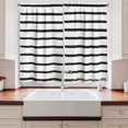 thumbnail image 2 of Ambesonne Art Kitchen Curtains, Minimalist Paintbrush, 55"x39", Charcoal Grey, 2 of 3