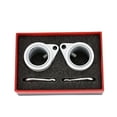 thumbnail image 2 of Rzvnmko 2 Pack Aluminum Flagpole Mounting Rings 360 Degree Rotating Flagpole Flag Mounting Rings Spinning Flag Pole Kit with Carabiner, 2 of 8
