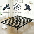 thumbnail image 5 of Papajet Queen Size Floating Bed Frame with LED Lights and Heavy Duty Metal Platform, Black, 5 of 7