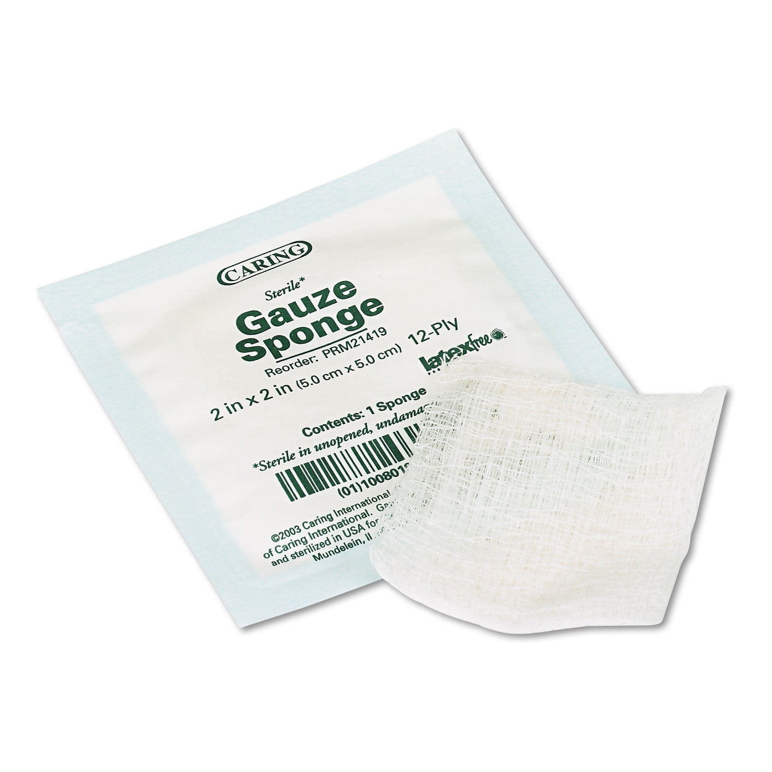 Medline Caring Gauze Sponges, 24 count