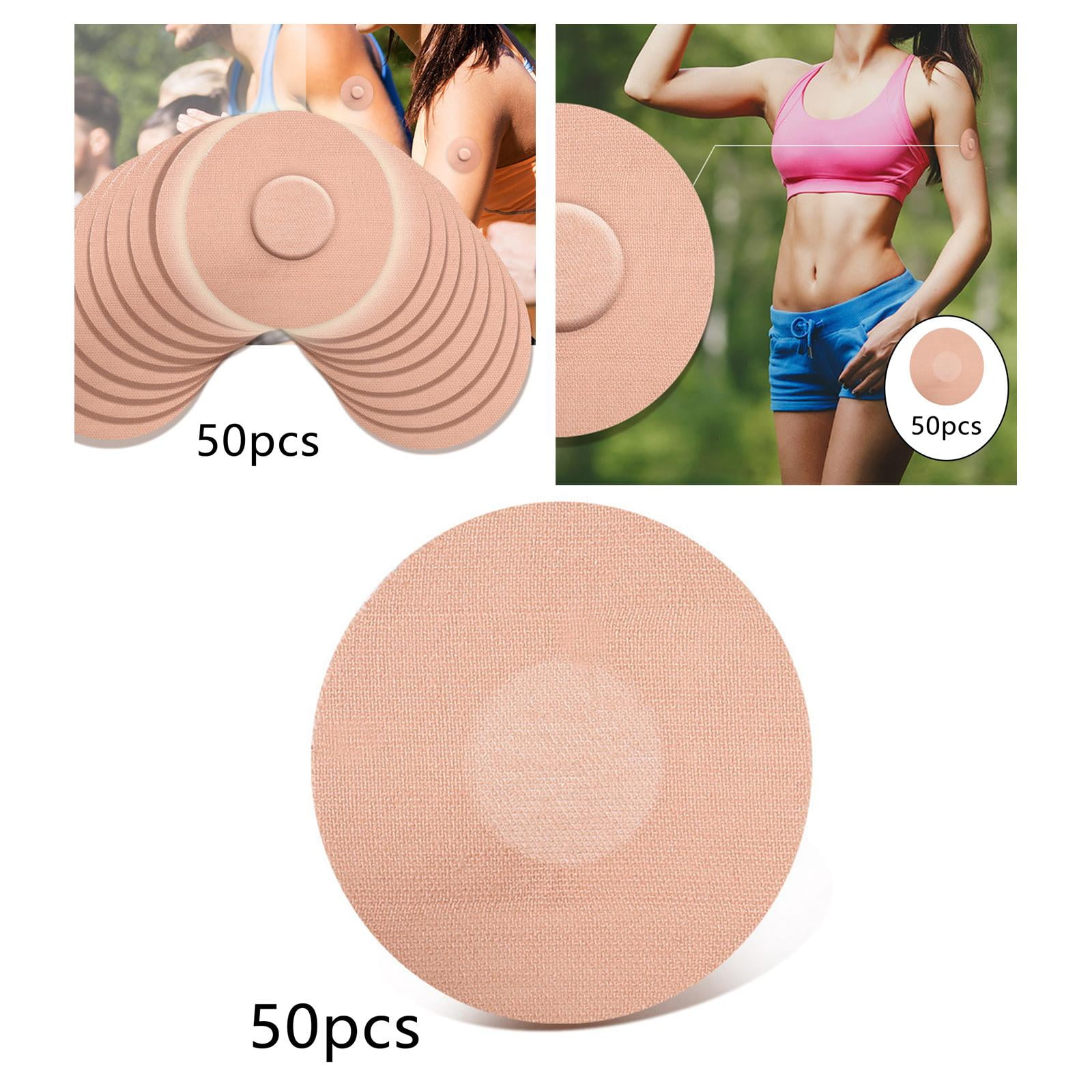 harayaa 50Pcs Waterproof Adhesive Patches Cgm Tape Protection Precut Without Hole Sweatproof for Swimming Sport Shower Sensor Cover Patch Stickers Skin