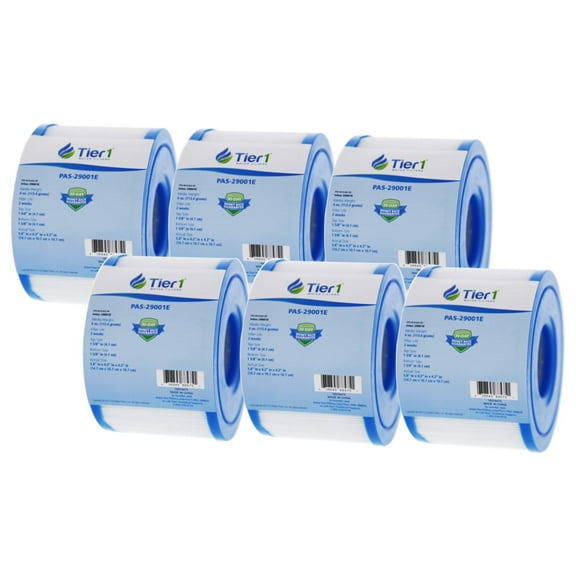 Tier1 Pool & Spa Filter Cartridge 6-pk | Replacement for Type S1, PureSpaTM Jet Massage, Intex 29001E, 28403E, 28407E and More | Pleated Fabric Filter Media