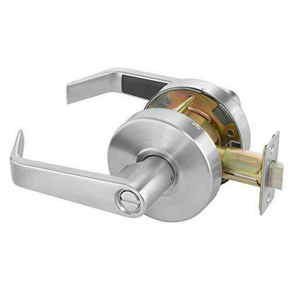 Yale AU4602LN x 626 cylindrical lockset, grade 2, privacy function, 2 3/4" backset, 626 satin chrome finish