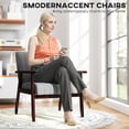 thumbnail image 4 of HOMCOM Chaise d'Appoint Moderne avec Pieds en Bois Dossier Capitonné pour Chambre, 4 of 10