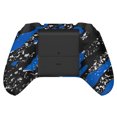 thumbnail image 2 of PlayVital Water Transfer Printing Blue Splash Pattern Silicone Cover Skin for Xbox Series X/S, Soft Rubber Case Protector for Xbox Series X/S, Xbox Core Controller w/ 6 Thumb Grip Caps, 2 of 8