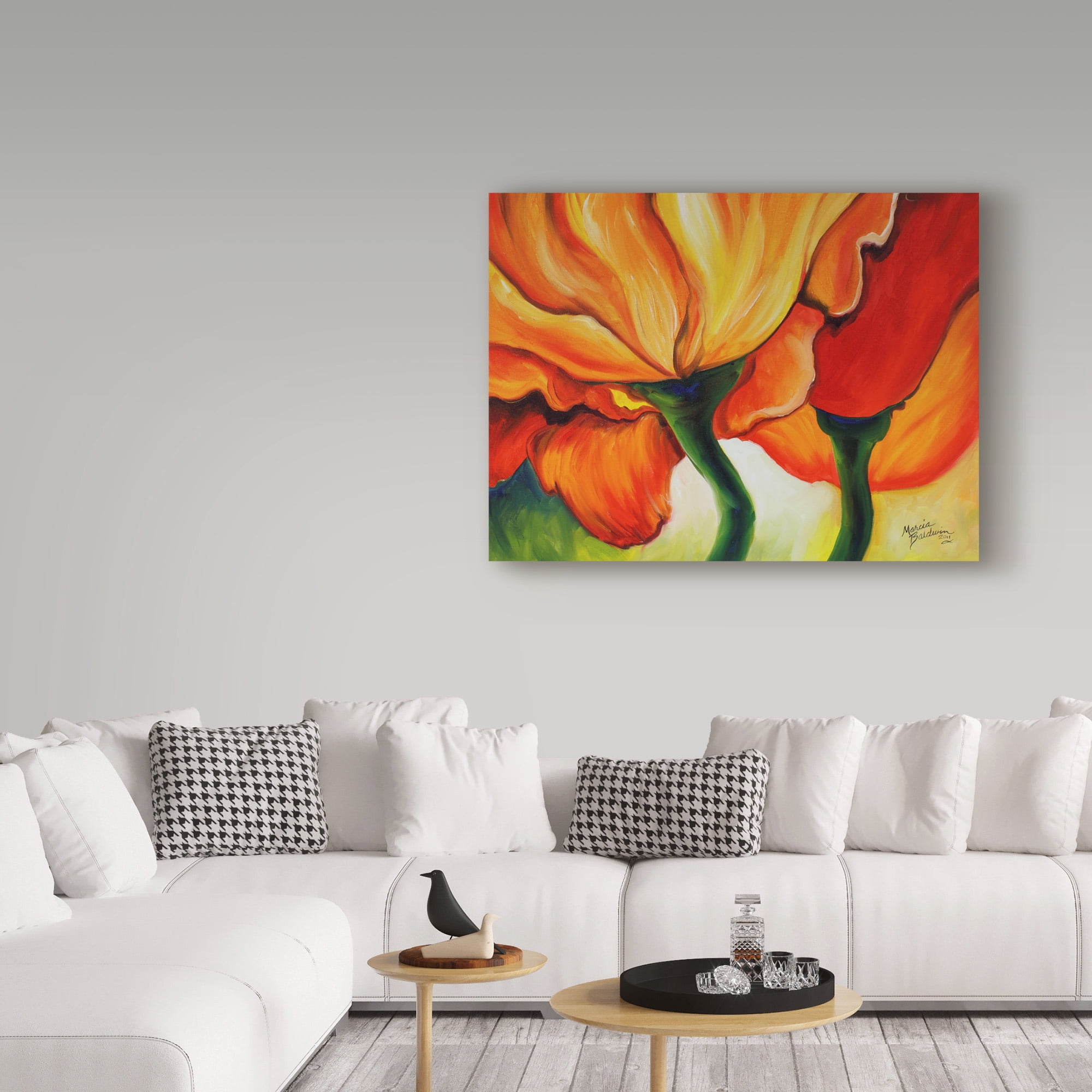 Trademark Fine Art 'Golden Poppy Abstract' Canvas Art by Marcia Baldwin