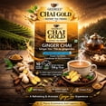 thumbnail image 2 of Geebees Chai Gold Ginger Chai Instant Tea Premix, Unsweetened, 150g (5 oz), 10 Sachets, Authentic Indian Adrak Tea, No Sugar, Quick & Easy Ready Mix, 2 of 7