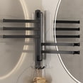 thumbnail image 3 of 5 Arms Towel Hanger, Punch Free Rotatable Swivel Towel Racks Save Space  For Kitchen, 3 of 8