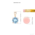 thumbnail image 4 of Angara Natural Aquamarine Pendant Necklace in 14K Rose Gold for Women (Size-6mm) - March Birthstone Jewelry | Round Aquamarine Necklace, 4 of 9