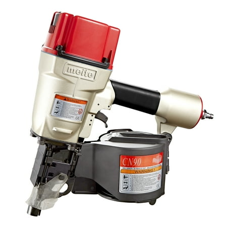 

meite CN90 Pneumatic Coil Siding Nailer Air Coil Nail Guns Uses 15 Degree 2-Inch to 3-1/2-Inch Length Coil Nails