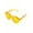 Yellow, variant on FEISEDY Stylish Round Transparent Lens Rimless Frame Sunglasses B1895