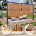 thumbnail image 3 of Stores en Bambou Rétro Stores Occultants Extérieurs Stores Romains Intimité Stores Enrouleurs Sans Cordon Rideau Isolé Thermique pour Porche Balcon Jardin (48 Pieds'Lx60 Pieds'H), 3 of 6