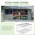 thumbnail image 4 of DTTRA 8 x 12 ft Outdoor Metal Storage Shed with Aluminium Floor Frame, Lockable Double Doors, Vents & Water-Shedding Roof for Backyard Garden Patio, 4 of 9