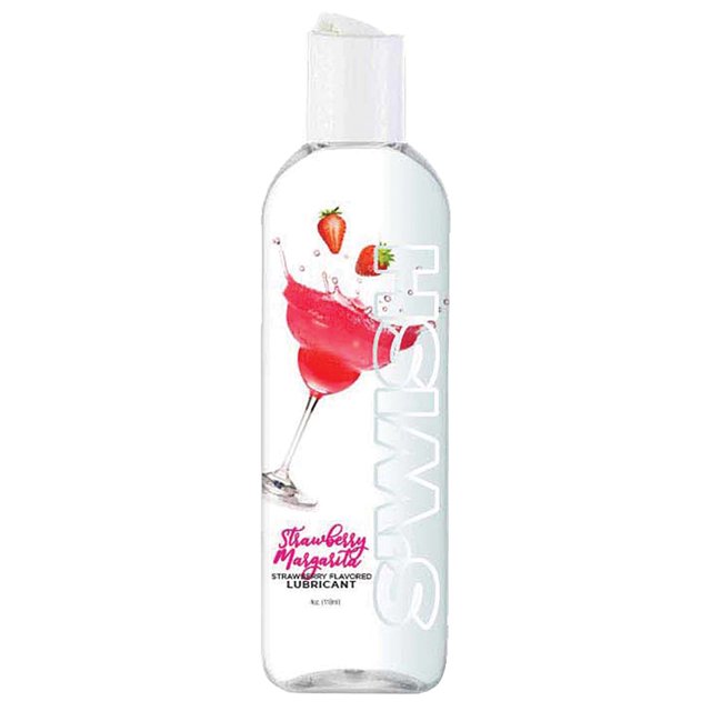 Little Genie Swish Cocktail Flavored Water Based Personal Lubricant, Strawberry, 4 oz