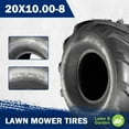 thumbnail image 4 of MaxAuto 2 Pcs 20x10.00-8 Super Lug Pneu de Pelouse et de Jardin, 4PR, 4 of 4
