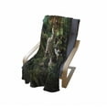 thumbnail image 4 of Fantasy World Soft Flannel Fleece Throw Blanket, Graphics of Fantasy Scene with Girl and Saber-tooth Tiger Plants Galaxy, Cozy Plush for Indoor and Outdoor Use, 70" x 90", Green, by Ambesonne, 4 of 6