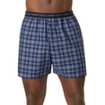 thumbnail image 1 of Hanes Men`s Yarn Dyed Plaid Boxers, S, Assorted Blue Plaid, 1 of 6