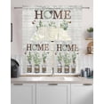 thumbnail image 2 of Eucalyptus Leaves Kitchen Curtains Sets 36 Inch Length with Valance, Farmhouse Botanical Plants Wooden Grain Swag Valances and Tiers Curtain Set Drapes Swag Curtains for Living Room, Bathroom, 2 of 6