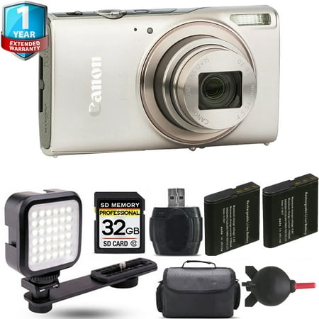 Canon PowerShot IXUS 285 HS Digital Camera (Silver) + Extra Battery + LED +1 Yr Warranty