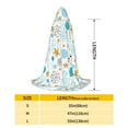 thumbnail image 2 of Honeii Gold Stars Blue Dots Pattern Print Poncho Cape, Cloak Coat, Snuggly Hooded Wearable Blanket, Hooded Cape For Teenagers,Halloween Costumes-Small, 2 of 7