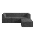 thumbnail image 4 of L shape Modular Sectional Sofa, Compressed Sectional Sofa Modern Minimalist Style Corduroy Couch, Sleeper Sofa for Living Room, Bedroom, Comfy Compressed Sofa, 4 of 9