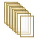 thumbnail image 1 of Soporte magnético para señal Uxcell 8.5 x 11, paquete de 10, marco de exhibición magnético A4, marco de imagen magnético para refrigerador, dorado, 1 of 7
