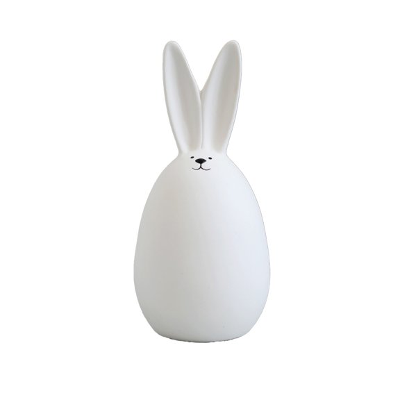 HuiXinOu Ceramic Tabletop Decor Easter Bunny Figurine Home Decoration Living Room Office Desk Decor Gift for Kids Women Easter Spring Party