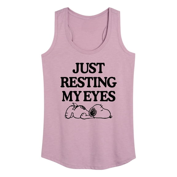Peanuts - Resting My Eyes Snoopy - Women's Racerback Tank Top