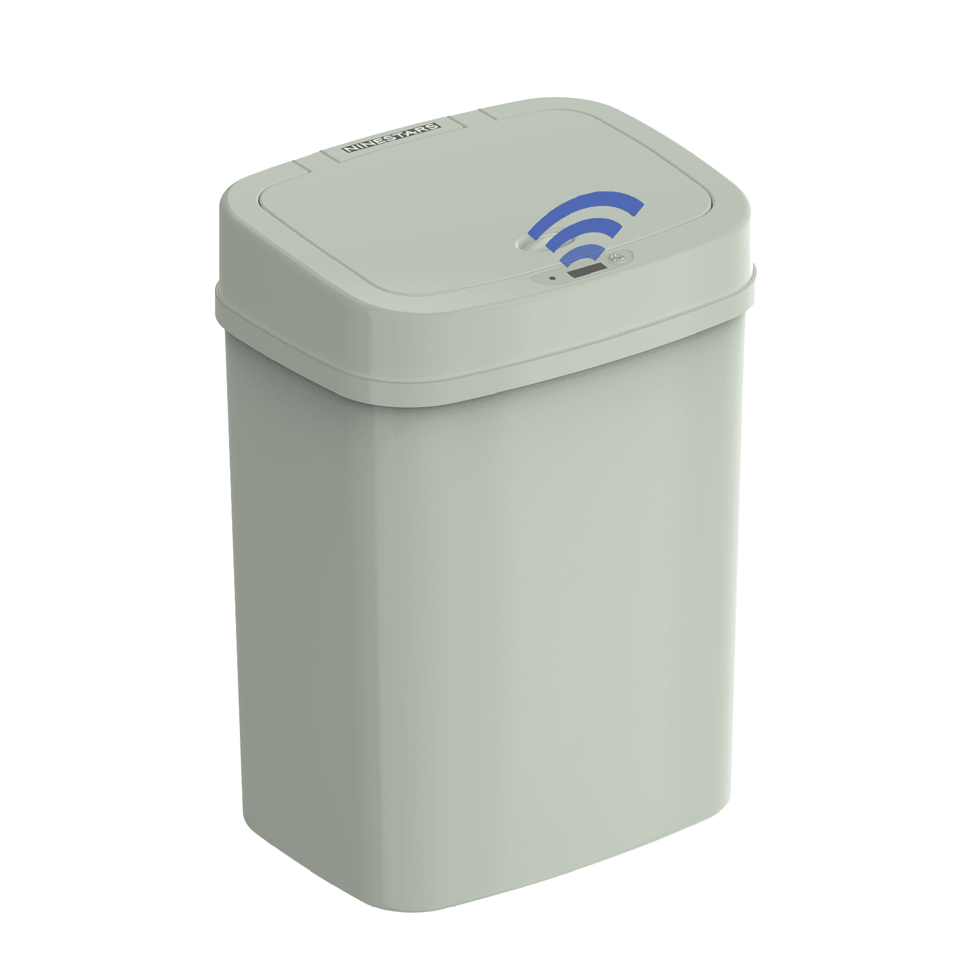 Nine Stars Automatic Bathroom Trash Can, 3 Gallon Plastic Motion Sensor Garbage Bin with Soft Close Lid, Green