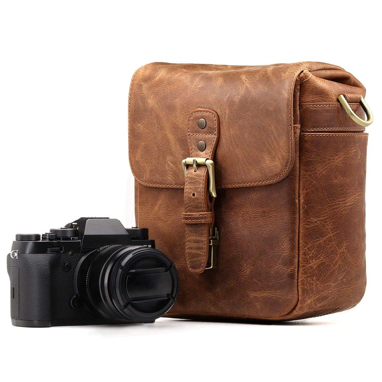 MegaGear Torres Genuine Leather Camera Messenger Bag