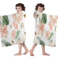thumbnail image 4 of Pioneer Flower Floral Print Pattern Hooded Bath Towel，50"x30" for Ages 3 To 12 Kids, Quick Dry Lightweight Soft Microfiber Hood Beach Towel Cover Up for Kids, 4 of 7
