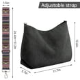 thumbnail image 4 of Bolso Prite Corduroy para mujer con cremallera gris, 4 of 7